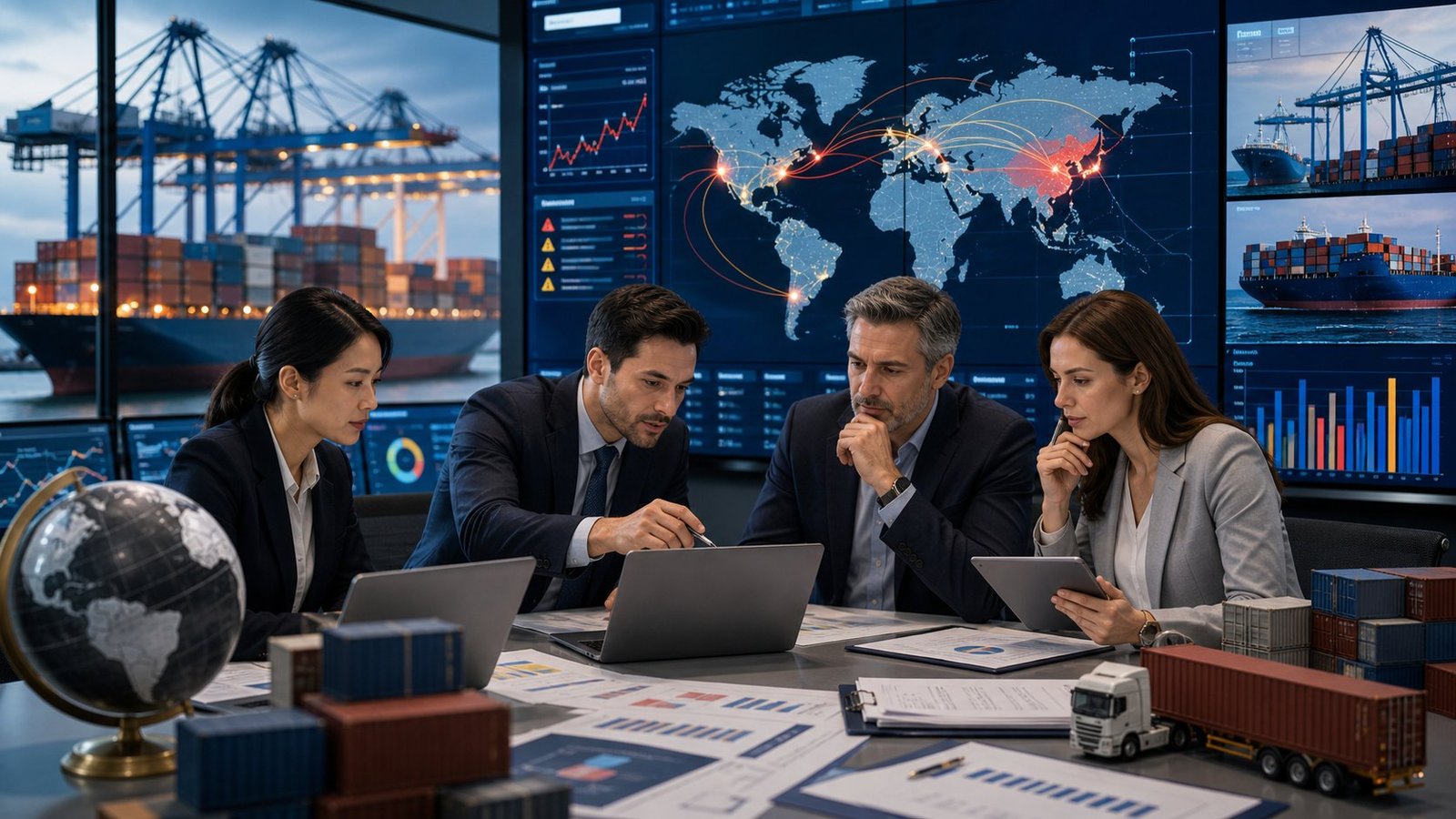 Import sourcing risk review across freight and tariff changes
